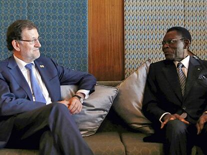 Rajoy defiende ante Obiang el respeto a los derechos humanos