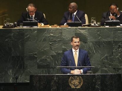 Felipe VI discursa na Assembleia Geral da ONU.