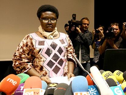 Rueda de prensa de la hermana Paciencia.