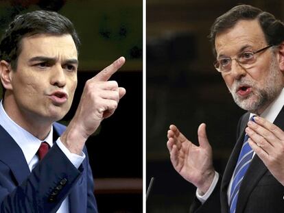 Pedro Sánchez i Mariano Rajoy, al Congrés.