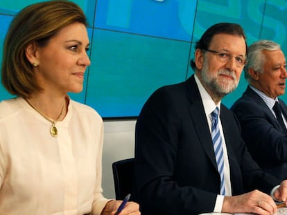 Rajoy preside la Junta Directiva Nacional.