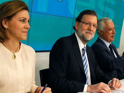 Rajoy preside la Junta Directiva Nacional.