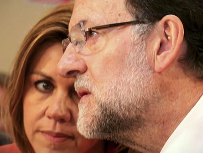 Cospedal y Rajoy en un acto este miércoles