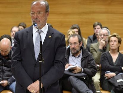 El alcalde de Valladolid, Javier León de la Riva, en el juicio.