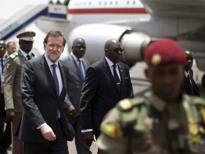 Rajoy, a su llegada hoy a Malí.