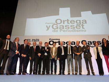 Premiados e júri dos prêmios Ortega e Gasset 2015.