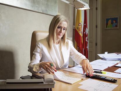 Cristina Cifuentes, durante la entrevista.