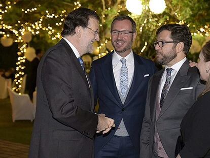 Rajoy y Maroto durante la celebración del boda