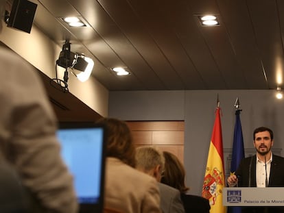 Garzón rechaza el “teatro de supuesto pacto de Estado” ante los secesionistas
