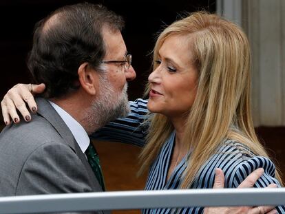 Cifuentes y Rajoy durante su encuentro hoy
