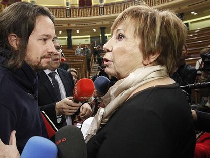 Iglesias, durante la discusión con Celia Villalobos.