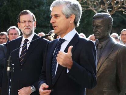 Acto electoral del PP en Ávila, con Rajoy y Suárez Yllana.