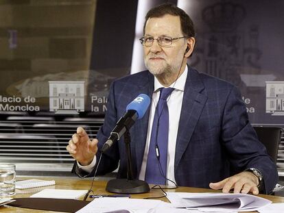 Rajoy, durante su entrevista en la Cadena Cope.