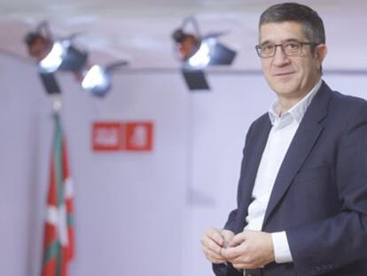 Patxi López, en la sede del PSE en Bilbao.