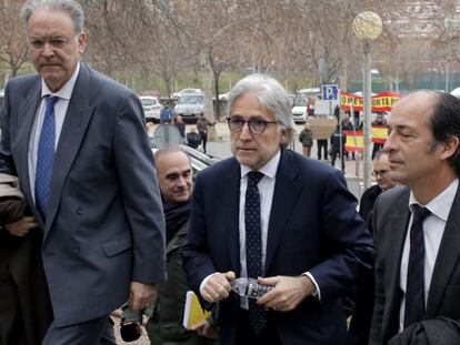Josep Sánchez Llibre hoy a su llegada a la Audiencia de Madrid.