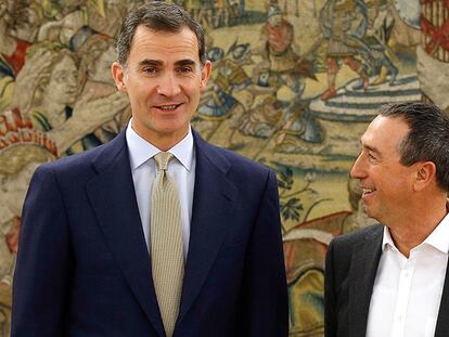El Rey Felipe VI recibe al portavoz de Compromís-Podemos, Joan Baldoví.