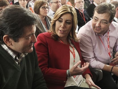 Susana Díaz, a su llegada al comité federal del PSOE.