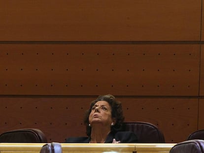 Rita Barbera durante el pleno del Senado.