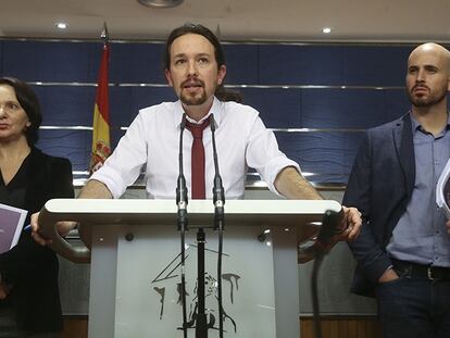 Nacho Álvarez, de Podemos, en el Congreso. ULY MARTÍN