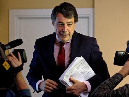 Ignacio González, durante una rueda de prensa en marzo de 2015.