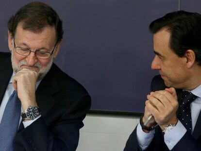 Mariano Rajoy y Fernando Martínez-Maillo, este lunes.