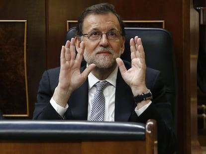 Rajoy en el Congreso de los Diputados, este martes.