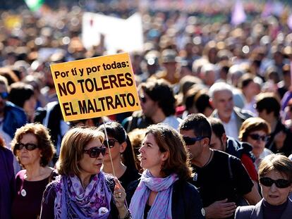 Manifestación en Madrid contra la Violencia Machista