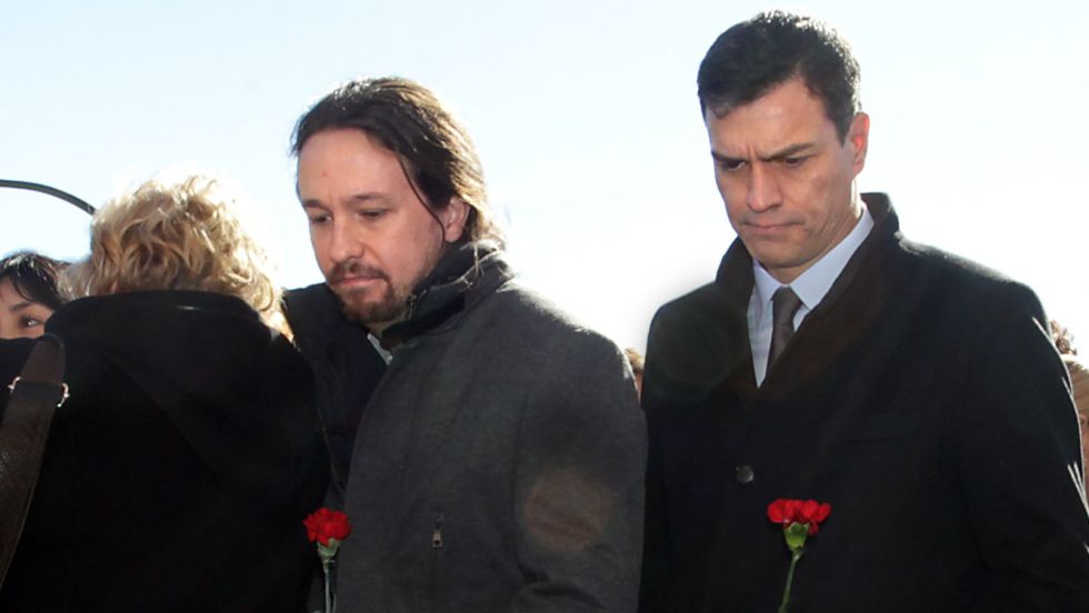 Sánchez e Iglesias, en el homenaje a las Víctimas deL 11-M.