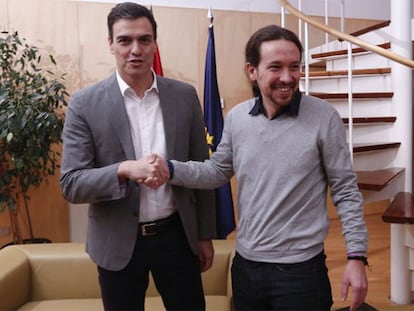 Pedro Sanchez y Pablo Iglesias, en una imagen de archivo.