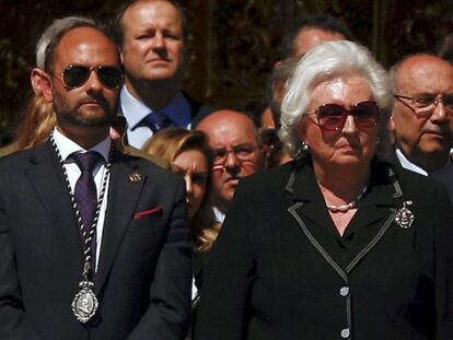 Pilar de Borbón en Málaga, el 24 de marzo.