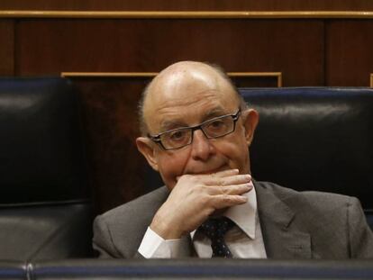 El ministro de Hacienda, Cristóbal Montoro, este miércoles.
