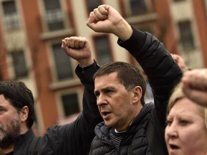 Otegi, en la manifestación de exreclusos de ETA.