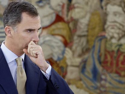 Felipe VI, en la ronda de consultas celebrada este martes.