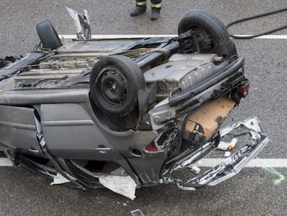 Accidente ocurrido en Sandiás (Ourense), donde un joven de 27 años falleción.