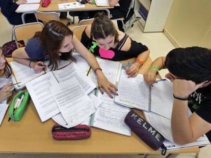 Alumnos de Secundaria en un instituto.