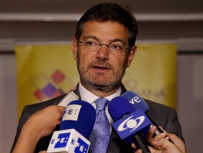 El ministro de Justicia en funciones, Rafael Catalá.
