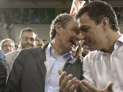 Zapatero y Sánchez, el 22 de mayo.