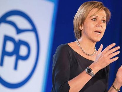 La secretaria general del PP, María Dolores de Cospedal, este miércoles.