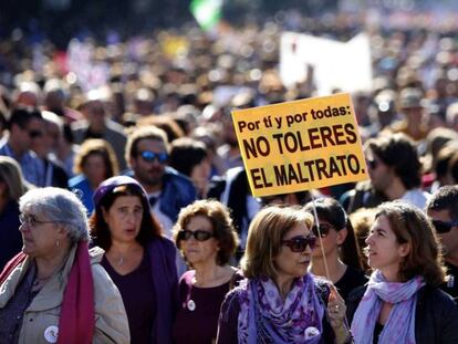Manifestación contra la violencia machista, en Madrid, el pasado noviembre.