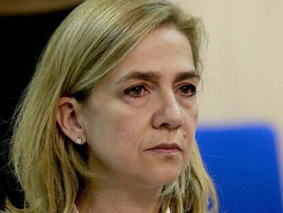 La infanta Cristina, este viernes, en el juicio.