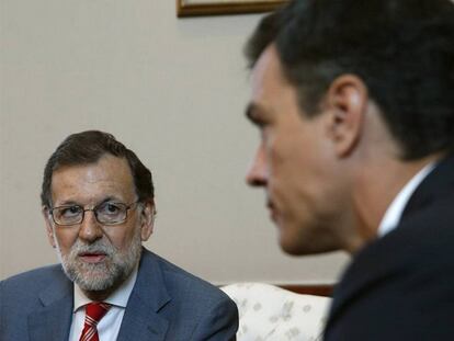 Mariano Rajoy y Pedro Sánchez, este miércoles.