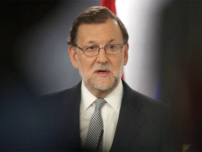 Mariano Rajoy, este jueves en La Moncloa.