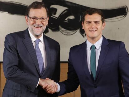 Mariano Rajoy y Albert Rivera, este miércoles.