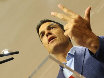El líder del PSOE, Pedro Sánchez, este miércoles.