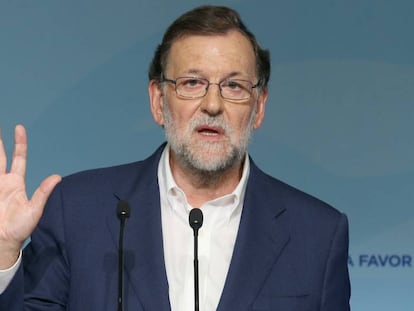 Mariano Rajoy en su comparecencia de hoy