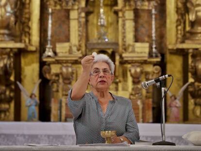 Africa de la Cruz en la iglesia Cilleruelos de San Mamés en la provincia de Segovia.