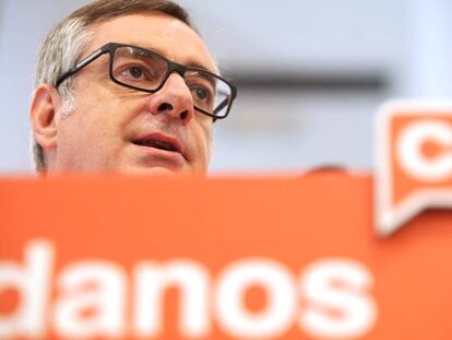 El vicesecretario general de Ciudadanos, José Manuel Villegas, en la sede del partido.