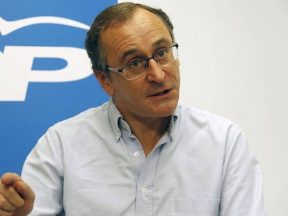 El presidente del PP vasco, Alfonso Alonso, el pasado domingo.
