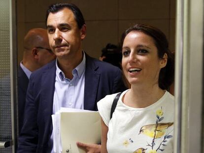 Fernando Martínez-Maillo y Andrea Levy, este miércoles, tras la reunión con Ciudadanos.