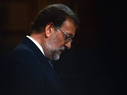 Mariano Rajoy, este miércoles, en el Congreso.